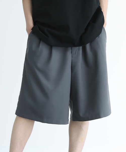 n'OrLABEL(ノアールレーベル)の「ベーシックワイドハーフパンツ(その他パンツ・メンズ・ブラック/グレイッシュブルー・M/L/XL)」の8枚目の写真