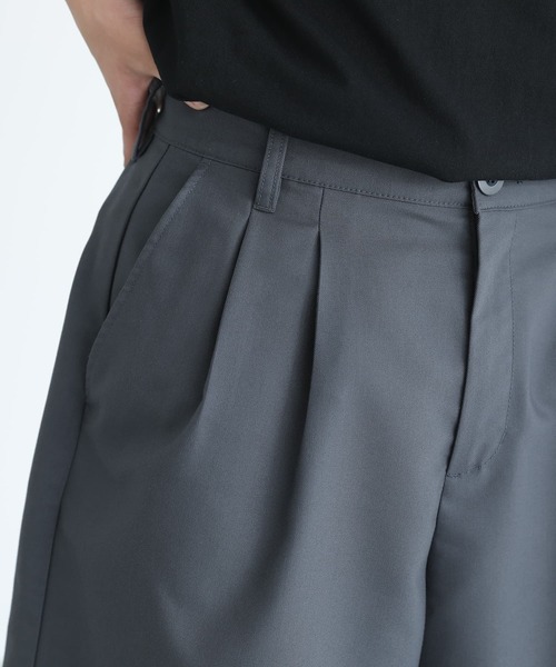 n'OrLABEL(ノアールレーベル)の「ベーシックワイドハーフパンツ(その他パンツ・メンズ・ブラック/グレイッシュブルー・M/L/XL)」の9枚目の写真
