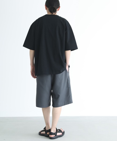 n'OrLABEL(ノアールレーベル)の「ベーシックワイドハーフパンツ(その他パンツ・メンズ・ブラック/グレイッシュブルー・M/L/XL)」の6枚目の写真