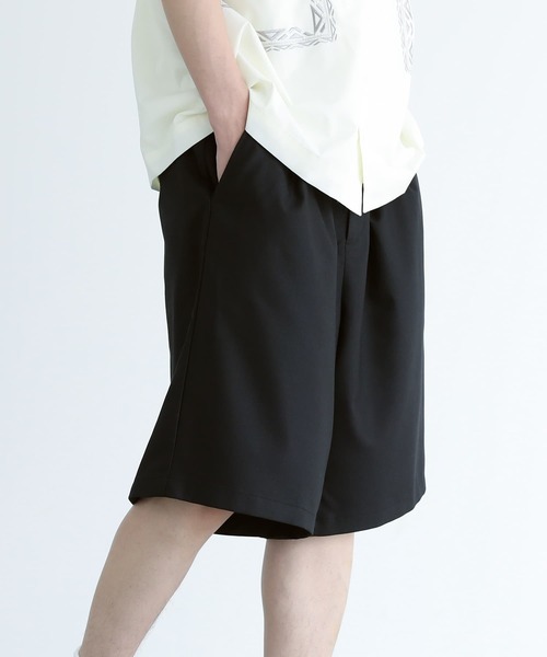 n'OrLABEL(ノアールレーベル)の「ベーシックワイドハーフパンツ(その他パンツ・メンズ・ブラック/グレイッシュブルー・M/L/XL)」の12枚目の写真