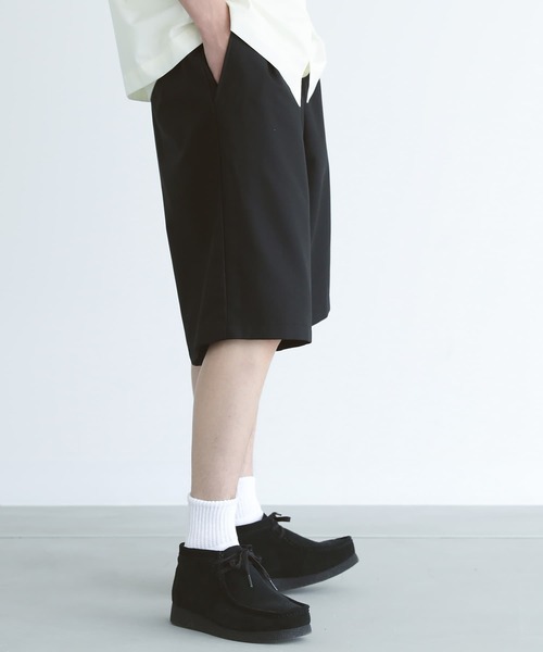 n'OrLABEL(ノアールレーベル)の「ベーシックワイドハーフパンツ(その他パンツ・メンズ・ブラック/グレイッシュブルー・M/L/XL)」の11枚目の写真