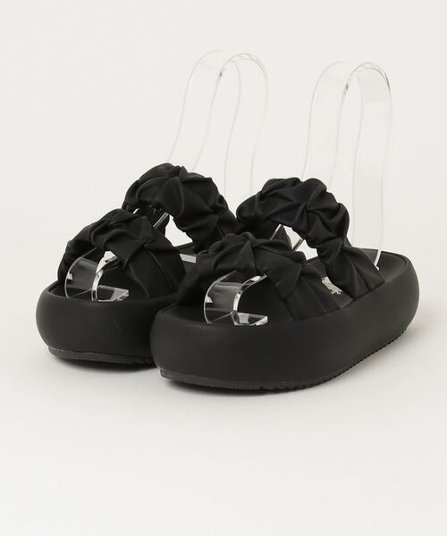 SUGAR SUGARくしゅくしゅまあるい厚底サンダル