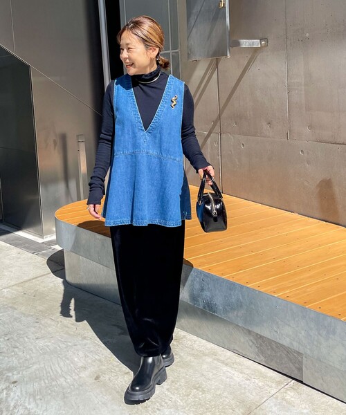 NOLLEY'S（ノーリーズ）の「ウォッシャブルベロアセミタイトスカート