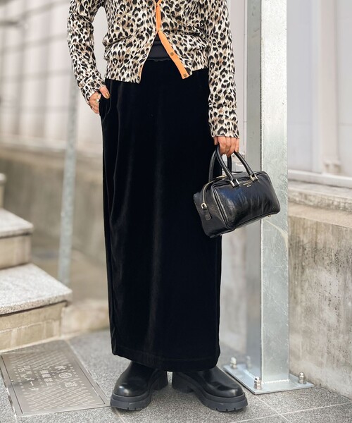 NOLLEY'S（ノーリーズ）の「ウォッシャブルベロアセミタイトスカート