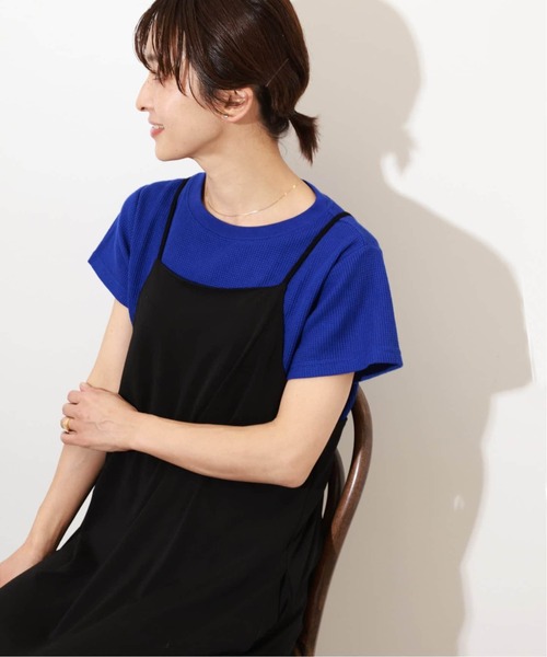 JOURNAL STANDARD relume(ジャーナルスタンダード レリューム)の「《追加2》TCワッフルショートスリーブTシャツ(Tシャツ/カットソー・レディース・ブルー/ホワイト/ブラック/バーガンディー/ストーン・FREE)」の19枚目の写真