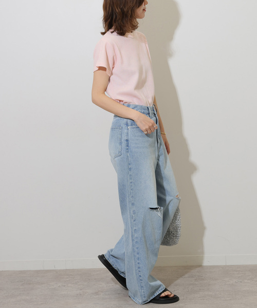 JOURNAL STANDARD relume(ジャーナルスタンダード レリューム)の「《追加2》TCワッフルショートスリーブTシャツ(Tシャツ/カットソー・レディース・ブルー/ホワイト/ブラック/バーガンディー/ストーン・FREE)」の21枚目の写真