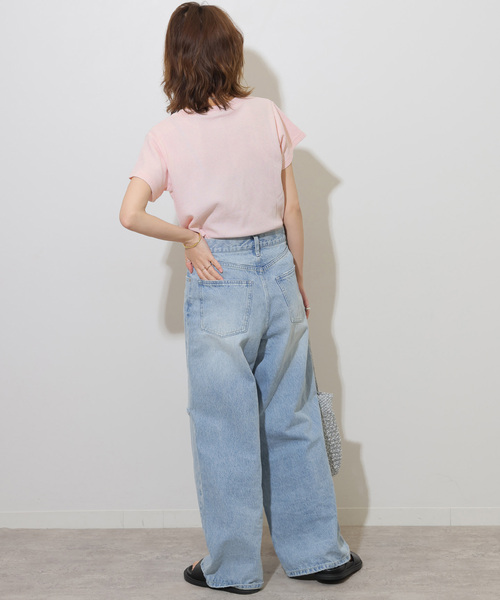 JOURNAL STANDARD relume(ジャーナルスタンダード レリューム)の「《追加2》TCワッフルショートスリーブTシャツ(Tシャツ/カットソー・レディース・ブルー/ホワイト/ブラック/バーガンディー/ストーン・FREE)」の22枚目の写真