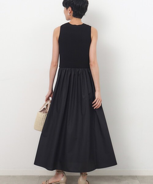 OPAQUE.CLIP（オペークドットクリップ）の「◆アメスリニットドッキングワンピース【洗濯機洗い可】（ワンピース・レディース・チャコール/オリーブ/ブラック・40/36/38）」の7枚目の写真