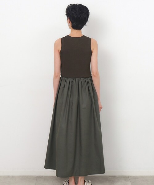 OPAQUE.CLIP（オペークドットクリップ）の「◆アメスリニットドッキングワンピース【洗濯機洗い可】（ワンピース・レディース・チャコール/オリーブ/ブラック・40/36/38）」の11枚目の写真