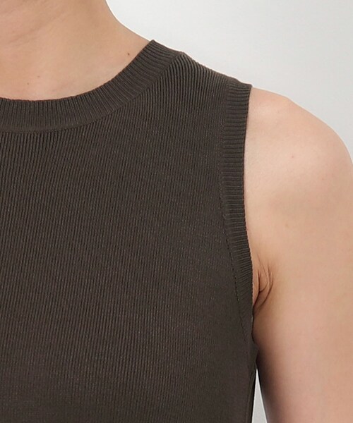 OPAQUE.CLIP（オペークドットクリップ）の「◆アメスリニットドッキングワンピース【洗濯機洗い可】（ワンピース・レディース・チャコール/オリーブ/ブラック・40/36/38）」の9枚目の写真