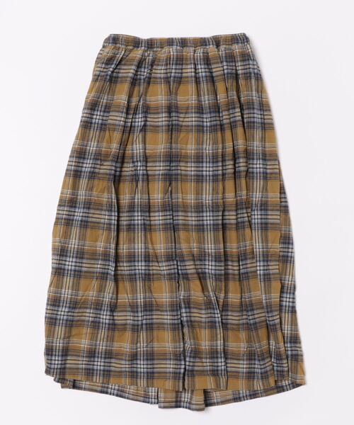 チチカカ（チチカカ）の「起毛コットンチェックスカート【大きいサイズ】（スカート・レディース・グリーン/イエロー/ネイビー・3L）」の6枚目の写真