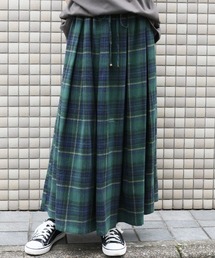 チチカカ | 起毛コットンチェックスカート【大きいサイズ】(スカート)