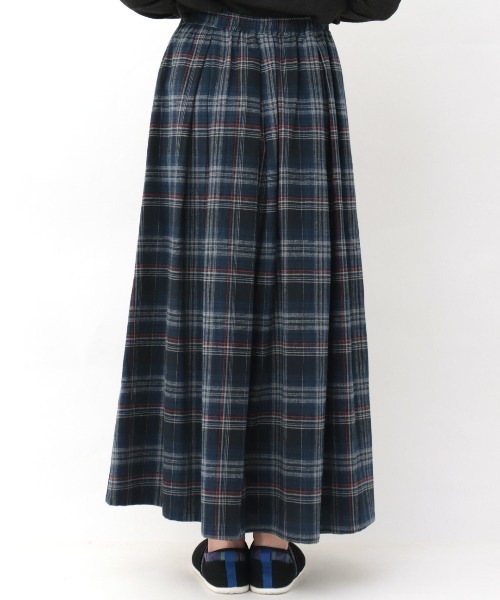 チチカカ（チチカカ）の「起毛コットンチェックスカート【大きいサイズ】（スカート・レディース・グリーン/イエロー/ネイビー・3L）」の13枚目の写真