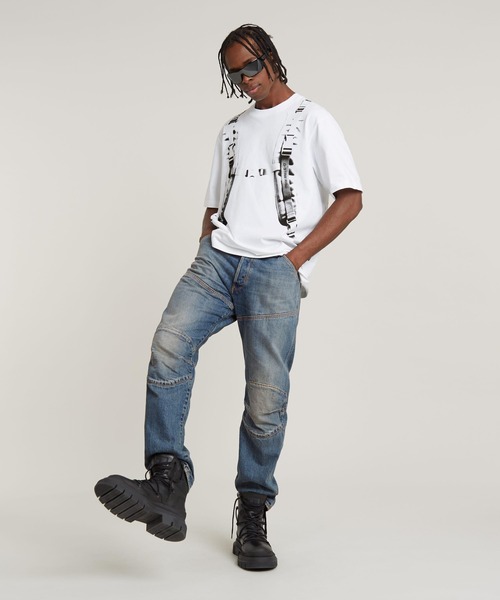 【セール】BACKPACK GRAPHIC BOXY T-SHIRT/オーバーサイズグラフィックT（Tシャツ/カットソー）｜G-STAR RAW（ジースターロゥ）