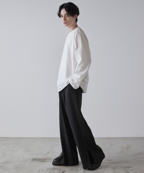 CLEL（クレイル）の「【CLEL】Side Slit Flare Sweat Pants/サイドスリット フレアスウェットパンツ（スウェットパンツ・メンズ・グレー系/ブラック/ライトグレー系・XS/S/M/L）」の8枚目の写真