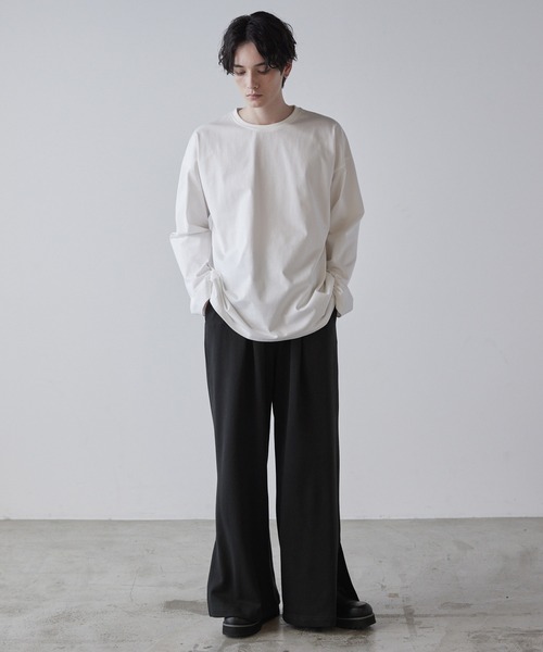 CLEL（クレイル）の「【CLEL】Side Slit Flare Sweat Pants/サイドスリット フレアスウェットパンツ（スウェットパンツ・メンズ・グレー系/ブラック/ライトグレー系・XS/S/M/L）」の9枚目の写真