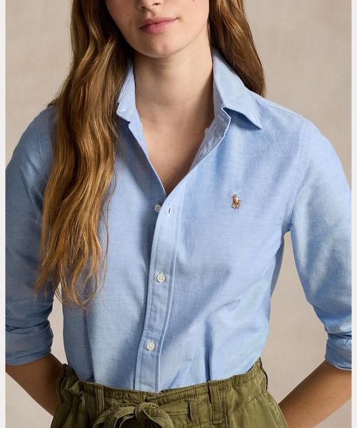 POLO RALPH LAUREN(ポロ ラルフ ローレン)の「スリム フィット ストレッチ オックスフォード シャツ(シャツ/ブラウス・レディース・ブルー・0/2/00/10/4/6/8)」の5枚目の写真