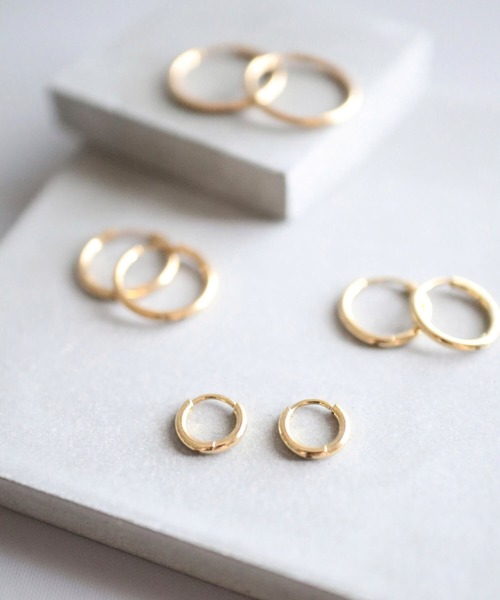 CERCA（チェルカ）の「KAM.accessory/金属アレルギー対応/シンプルミニフープピアス（ピアス（両耳用）・レディース・ゴールド/シルバー・#19/#15/#13/#9）」の2枚目の写真