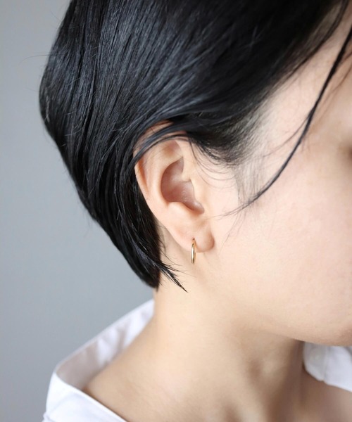 CERCA（チェルカ）の「KAM.accessory/金属アレルギー対応/シンプルミニフープピアス（ピアス（両耳用）・レディース・ゴールド/シルバー・#19/#15/#13/#9）」の11枚目の写真