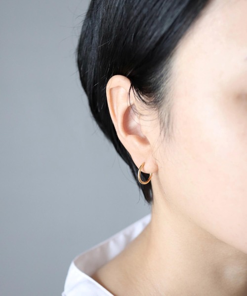 CERCA（チェルカ）の「KAM.accessory/金属アレルギー対応/シンプルミニフープピアス（ピアス（両耳用）・レディース・ゴールド/シルバー・#19/#15/#13/#9）」の16枚目の写真