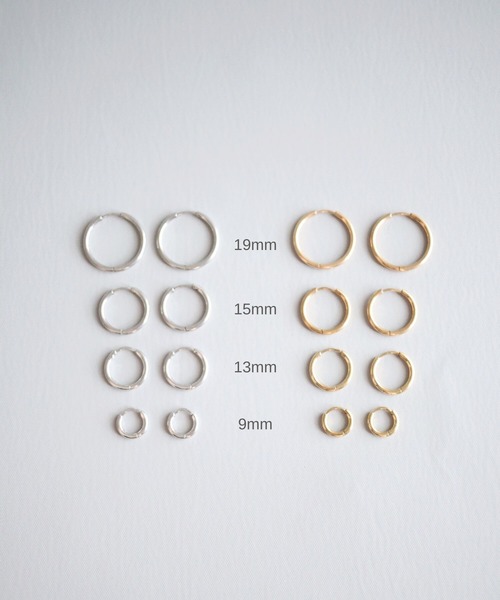 CERCA（チェルカ）の「KAM.accessory/金属アレルギー対応/シンプルミニフープピアス（ピアス（両耳用）・レディース・ゴールド/シルバー・#19/#15/#13/#9）」の22枚目の写真