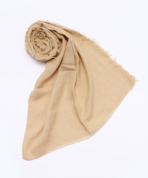 SIMONE LIST（シモーヌリスト）の「C.ストール（ストール/ショール・レディース・サックスブルー/ベージュ/ネイビー・FREE）」の2枚目の写真