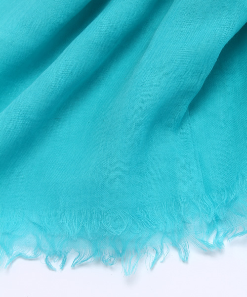 SIMONE LIST（シモーヌリスト）の「C.ストール（ストール/ショール・レディース・サックスブルー/ベージュ/ネイビー・FREE）」の4枚目の写真