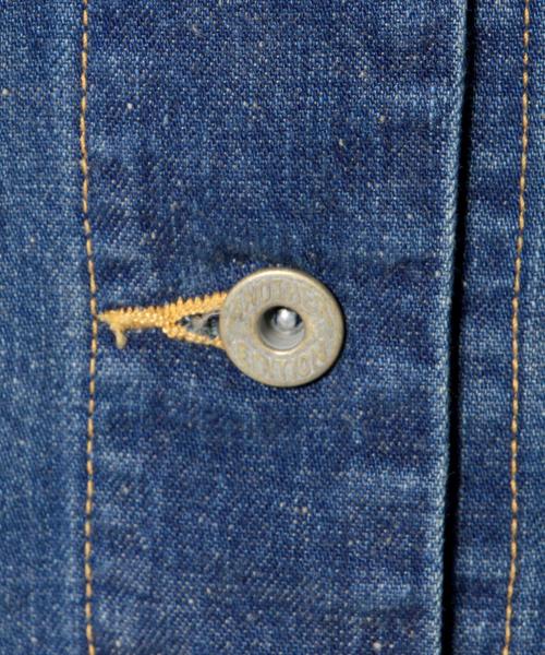 Another Edition（アナザーエディション）の「■デニムノーカラーカバーオール/AEBC DNM NO/COL COVERALL◆（デニムジャケット・レディース・ターコイズブルー/コバルトブルー・フリー）」の11枚目の写真