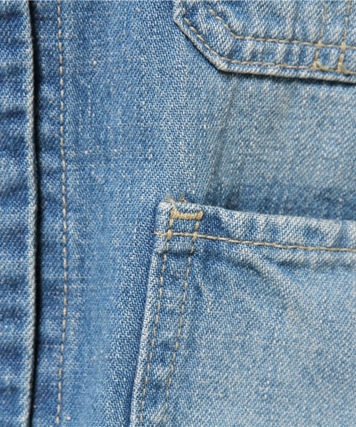 Another Edition（アナザーエディション）の「■デニムノーカラーカバーオール/AEBC DNM NO/COL COVERALL◆（デニムジャケット・レディース・ターコイズブルー/コバルトブルー・フリー）」の9枚目の写真