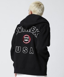 AVIREX | VARSITY LOGO SWEAT ZIP UP PARKA / バーシティ ロゴ スウェット ジップ アップ パーカー / AVIREX / アヴィレックス(パーカー)