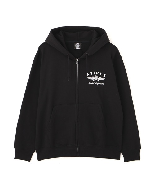 VARSITY LOGO SWEAT ZIP UP PARKA / バーシティ ロゴ スウェット