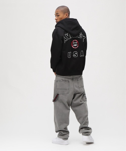 AVIREX(アヴィレックス)の「VARSITY LOGO SWEAT ZIP UP PARKA / バーシティ ロゴ スウェット ジップ アップ パーカー / AVIREX / アヴィレックス(パーカー・メンズ・カーキ/その他17/オリーブ系/ブラック/ホワイト/グリーン/オレンジ・MEDIUM/L/M/2XL/XL/LARGE/X-LARGE/XX-LARGE)」の19枚目の写真