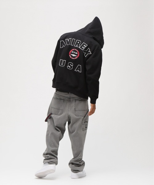 AVIREX(アヴィレックス)の「VARSITY LOGO SWEAT ZIP UP PARKA / バーシティ ロゴ スウェット ジップ アップ パーカー / AVIREX / アヴィレックス(パーカー・メンズ・カーキ/その他17/オリーブ系/ブラック/ホワイト/グリーン/オレンジ・MEDIUM/L/M/2XL/XL/LARGE/X-LARGE/XX-LARGE)」の21枚目の写真