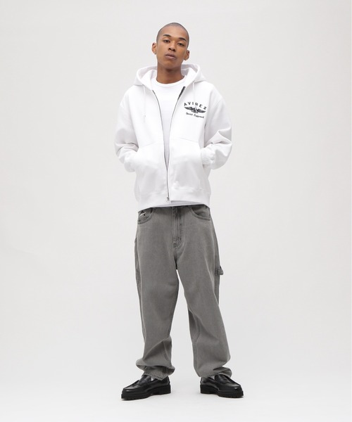 AVIREX(アヴィレックス)の「VARSITY LOGO SWEAT ZIP UP PARKA / バーシティ ロゴ スウェット ジップ アップ パーカー / AVIREX / アヴィレックス(パーカー・メンズ・カーキ/その他17/オリーブ系/ブラック/ホワイト/グリーン/オレンジ・MEDIUM/L/M/2XL/XL/LARGE/X-LARGE/XX-LARGE)」の15枚目の写真