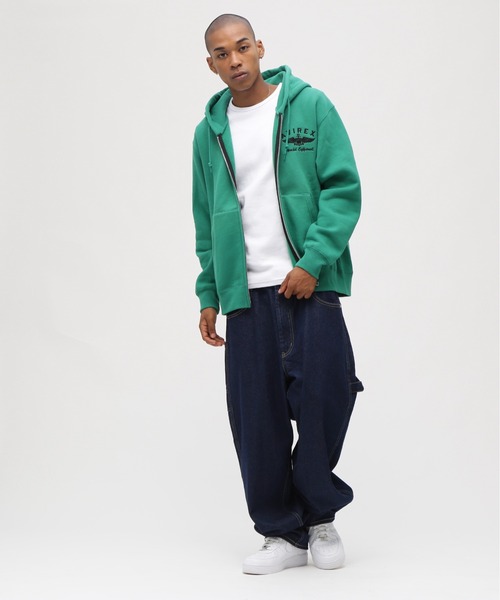 VARSITY LOGO SWEAT ZIP UP PARKA / バーシティ ロゴ スウェット