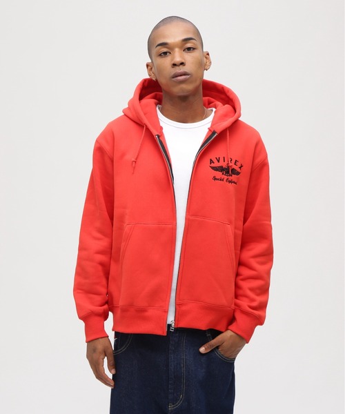 VARSITY LOGO SWEAT ZIP UP PARKA / バーシティ ロゴ スウェット