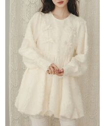 バルーンリボンミニワンピース