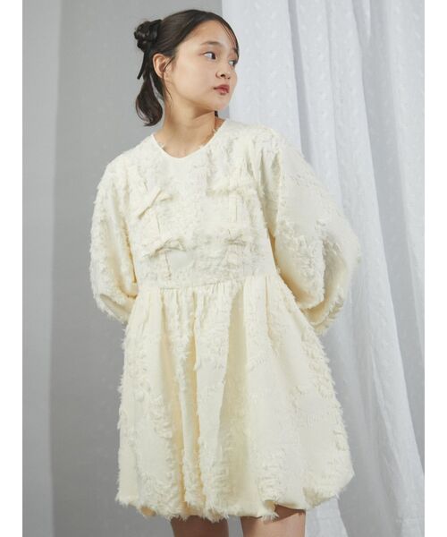 merry jenny（メリージェニー）の「バルーンリボンミニワンピース（ワンピース・レディース・ピンク/アイボリー/ブラック・FREE）」の16枚目の写真