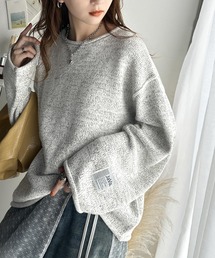 《Javaジャバコラボ》こなれシルエット。くるっとロールネックミックスカラーニット