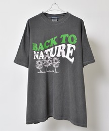MODISH GAZE BACK TO NATURE ピグメント加工 ビッグシルエットTシャツ