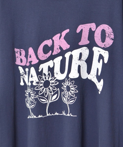 Revo.(レボ)の「MODISH GAZE BACK TO NATURE ピグメント加工 ビッグシルエットTシャツ(Tシャツ/カットソー・レディース・アイボリー/ネイビー/スミクロ・FREE)」の8枚目の写真