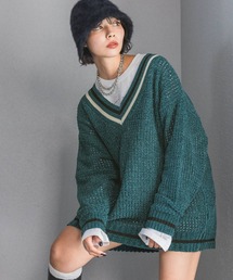 PAGEBOY | モールメッシュVラインプルオーバー(ニット/セーター)