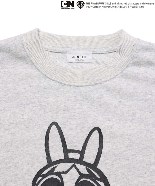 JUNRED(ジュンレッド)の「【 THE POWERPUFF GIRLS / パワーパフ ガールズ コラボ 】スウェットプルオーバー(スウェット・メンズ・チャコールグレー/ライトグレー/ブルー・L/M)」の9枚目の写真