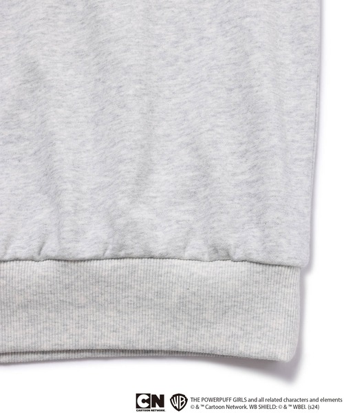 JUNRED(ジュンレッド)の「【 THE POWERPUFF GIRLS / パワーパフ ガールズ コラボ 】スウェットプルオーバー(スウェット・メンズ・チャコールグレー/ライトグレー/ブルー・L/M)」の6枚目の写真