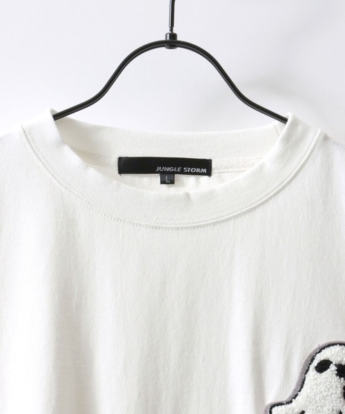 SITRY（シトリー）の「Chenille Embroidery T-shirt/フラワー ゴースト ビリヤード サガラ ワンポイント刺繍 オーバーサイズ ロンＴ 長袖Tシャツ（Tシャツ/カットソー・メンズ・ホワイト/ブラック/ブラック系その他/ホワイト系その他/ホワイト系その他2/ブラック系その他2/ホワイト系その他3/ブラック系その他4/ホワイト系その他4/ブラック系その他3・M/L）」の12枚目の写真