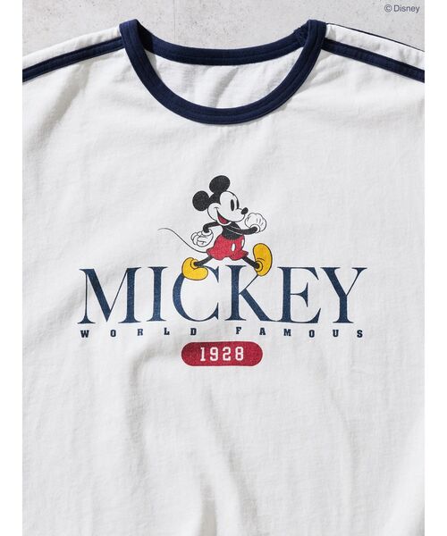 セール】ラインTシャツ Off White/Disney（Tシャツ/カットソー 