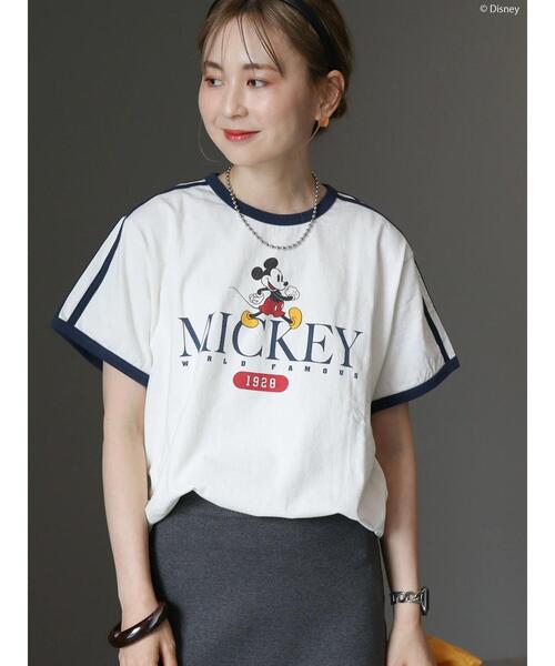 セール】ラインTシャツ Off White/Disney（Tシャツ/カットソー 