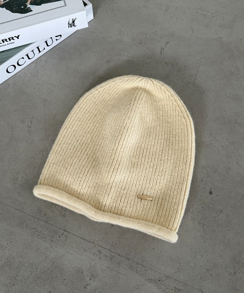 MYMOOD.（マイムード）の「ルーズシルエットニット帽（ニットキャップ/ビーニー・レディース・ベージュ/アイボリー/ブラック/グレー・FREE）」の10枚目の写真