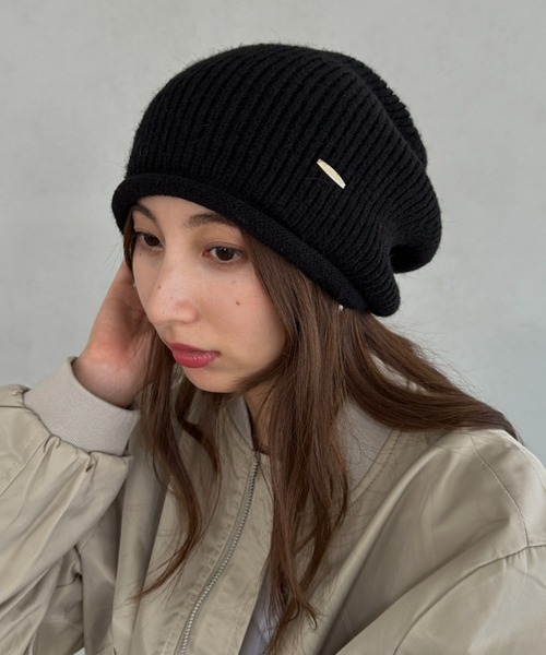 MYMOOD.（マイムード）の「ルーズシルエットニット帽（ニットキャップ/ビーニー・レディース・ベージュ/アイボリー/ブラック/グレー・FREE）」の16枚目の写真