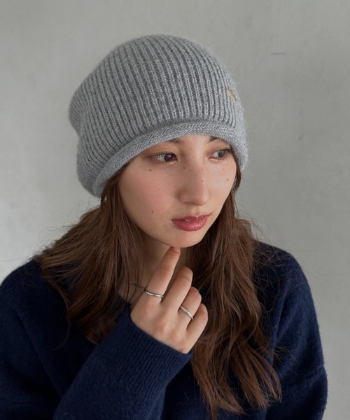 MYMOOD.（マイムード）の「ルーズシルエットニット帽（ニットキャップ/ビーニー・レディース・ベージュ/アイボリー/ブラック/グレー・FREE）」の22枚目の写真